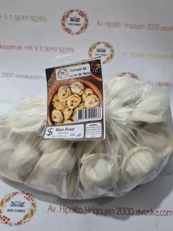 Пельмени говяжьи / Pelmeni de carne de vaca 0,5 kg