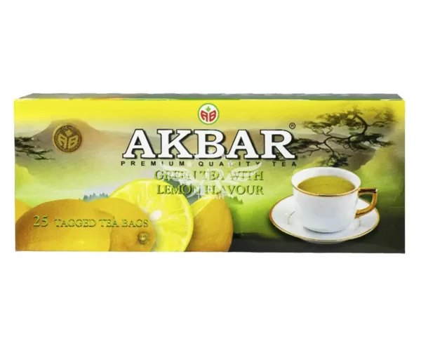 AKBAR зеленый чай с лимоном