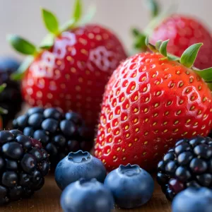 Mermelada «Tres bayas» (tres frutas del bosque) / Варенье «Клубника-Ежевика-Черника»
