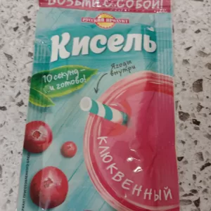 Кисель со вкусом клюквы